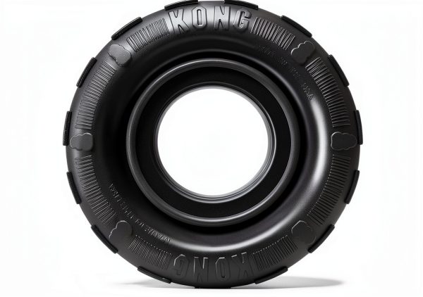 KONG Tires Durable Dog Chew Toy Natural Rubber-0
