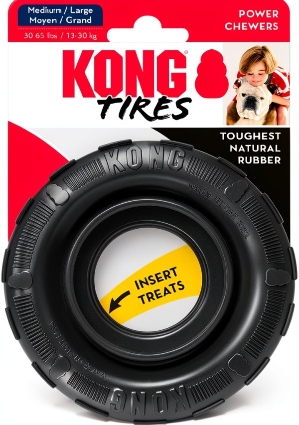 KONG Tires Durable Dog Chew Toy Natural Rubber-7