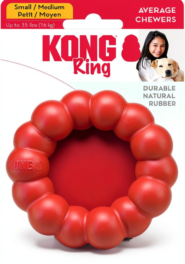 KONG Dog Chew Toy Natural Rubber Ring Durable Pet Supplies-8