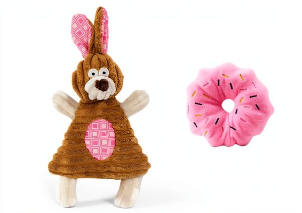Volacopets Dog Chew Toys Squeaky Plush Puppy Teething-2
