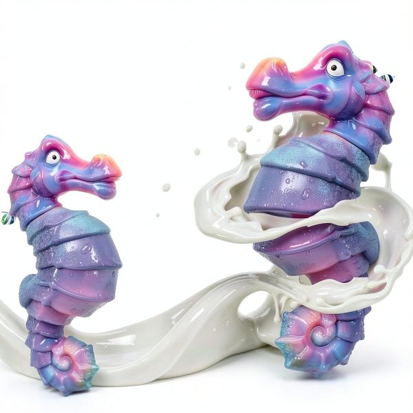 Jeefome Dog Chew Toy Tough Squeaky Seahorse Large Breed-1