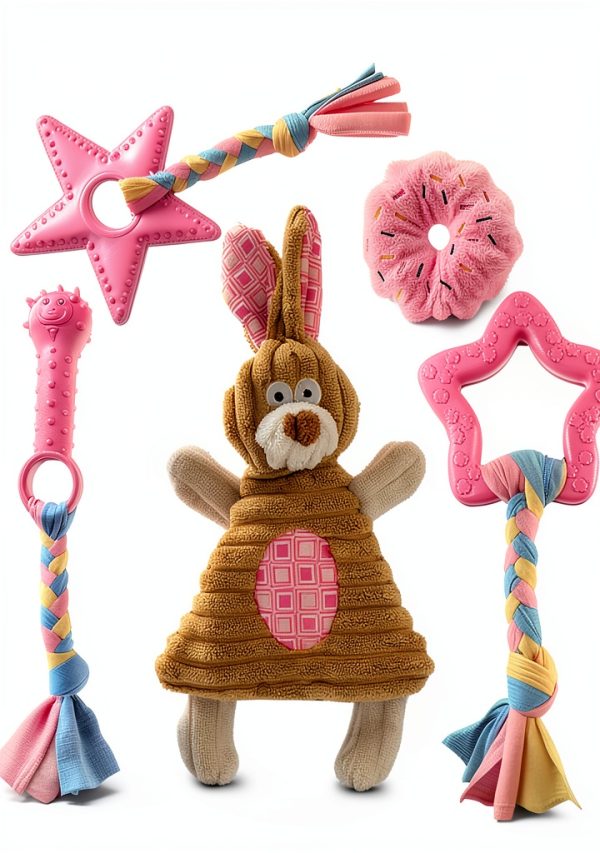 Volacopets Dog Chew Toys Squeaky Plush Puppy Teething-0