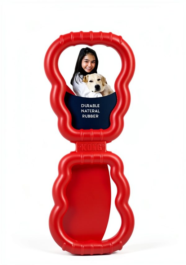 KONG Tug Toy Natural Rubber Dog Chew Interactive Play-8