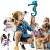 Jeefome Dog Chew Toy Tough Squeaky Seahorse Large Breed-4