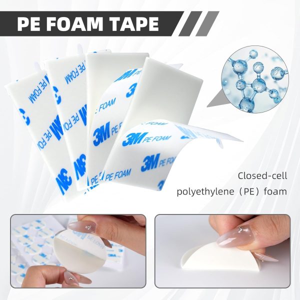 Bulina Double Sided Foam Tape Squares Round and Square-2