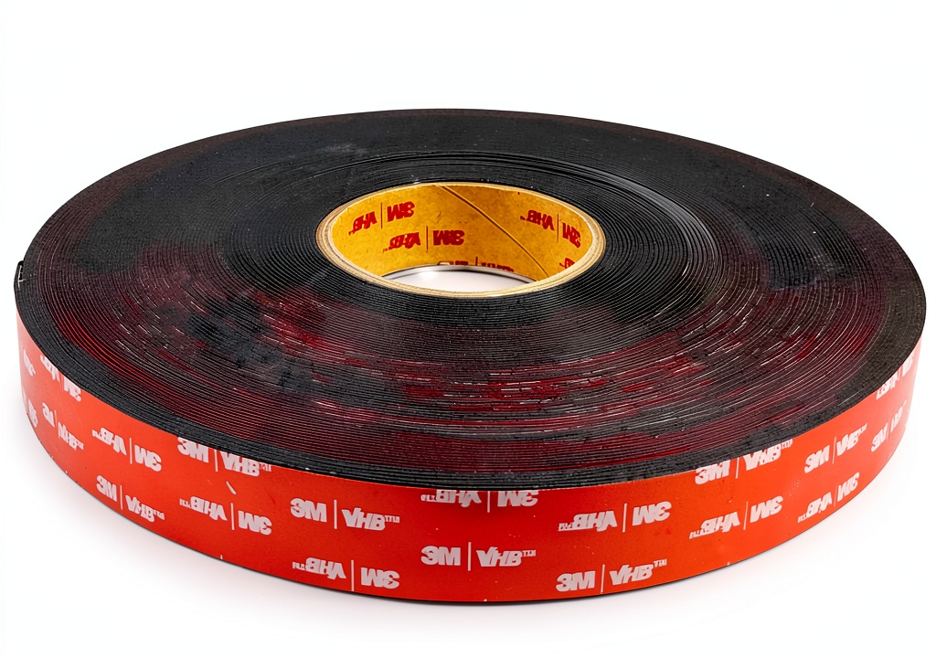 DBSTAR foam tape applied to a metal surface