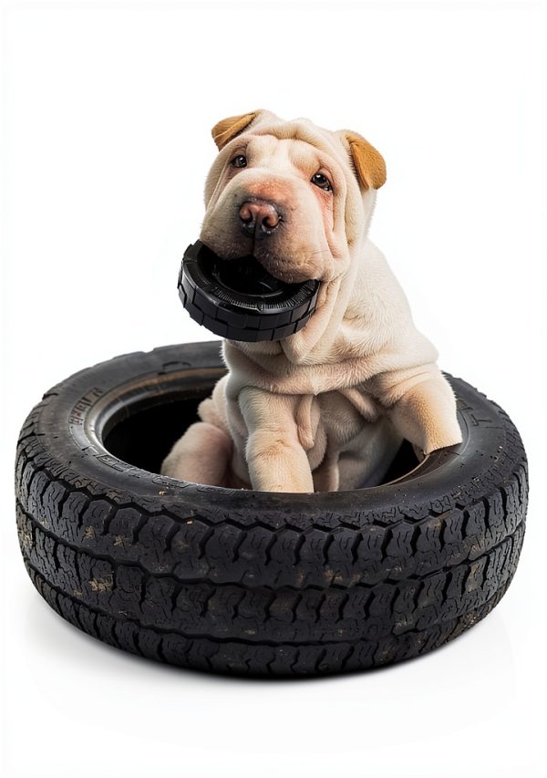 KONG Tires Durable Dog Chew Toy Natural Rubber-2