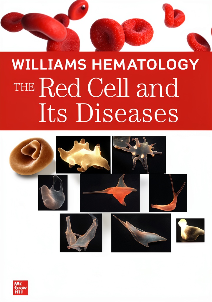 Digital hematology textbook open on a tablet screen