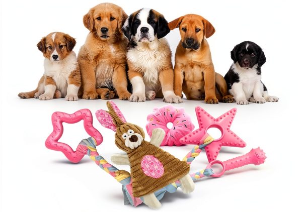 Volacopets Dog Chew Toys Squeaky Plush Puppy Teething-5
