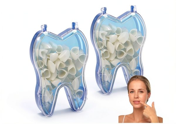 Tooth Caps YAFIYGI 100 Piece Dental Temporary Crown Kit Mixed Sizes-0