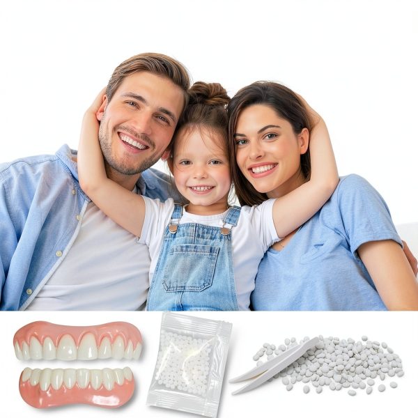 Snap on Veneers Teeth TOWAVE Temporary Dentures Natural Comfortable-5