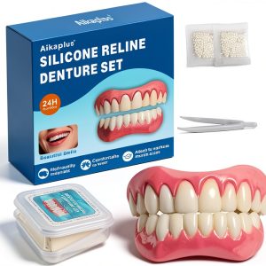 Moldable False Teeth Upper & Lower Set by Aikaplus Quick Fit-0