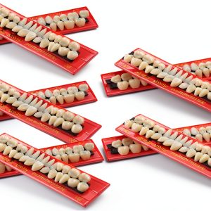 Nuanchu 280 Pcs False Teeth Acrylic Resin Denture Replacement Fake Teeth 10 Sets Denture Tooth Kit Upper Lower Dental Materials 23 A2 for Halloween DIY Dental Education Teeth Teaching Model-0